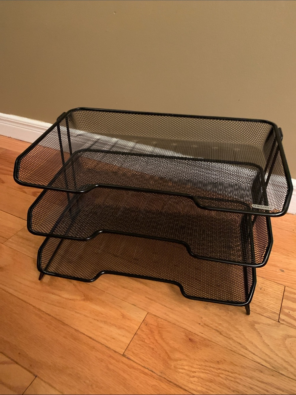 Black Mesh 3-Tier Desk Letter Tray Organizer